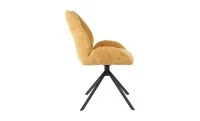 Set Masă Living Extensibilă KJT380 Blat Lucios Alb cu 4 Scaune Tapițate KJC4347 Galbene 10