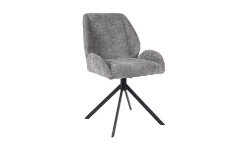 Set Masă Living Extensibilă KJT4711-1 Alb cu 4 Scaune Tapițate KJC4347 Gri