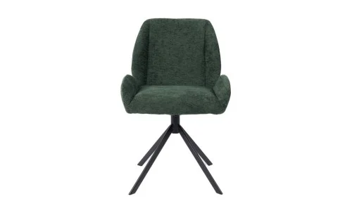 Set Masă Living Extensibilă KJT4711-1 Alb cu 4 Scaune Tapițate KJC4347 Verde