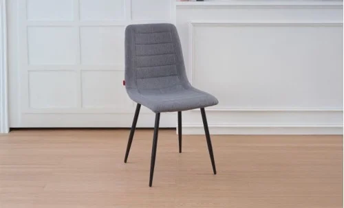 Set Masă Living Extensibilă KJT546 Gri cu 4 Scaune Tapițate KJC5341 Gri