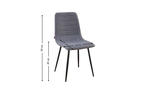 Set Masă Living Extensibilă KJT546 Gri cu 4 Scaune Tapițate KJC5341 Gri
