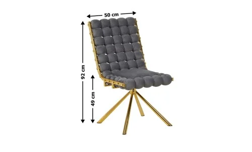 Scaun Living Tapițat KJC5403 Gri