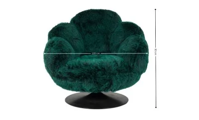 Fotoliu Rotativ Pufos KJL5427, Verde