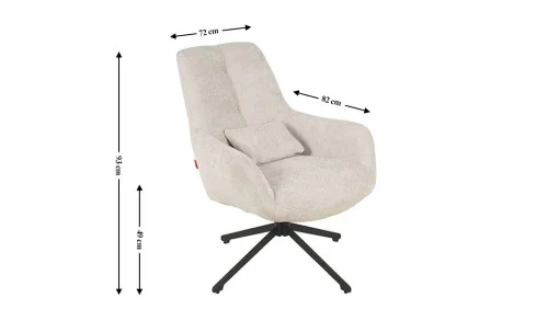 Scaun Living Rotativ LCM0102AS Bej
