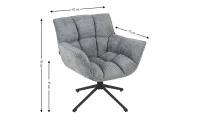 Scaun Living Rotativ LCM0106AS Gri