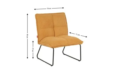 Scaun Living Tapitat LCM0109CF Muștar