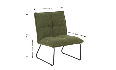 Scaun Living Tapitat LCM0109CF Verde