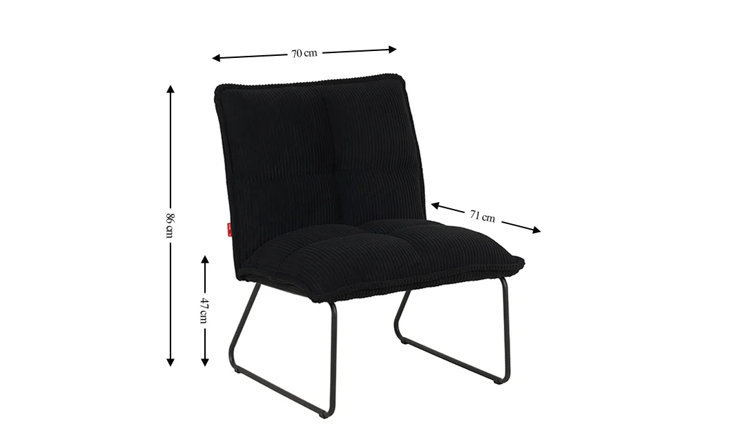 Fotoliu Tapitat LCM0109CF Negru 1