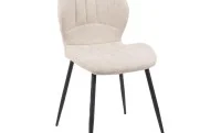Set Masă Living Extensibilă DTM0101 Blat Ceramic Gri cu 4 Scaune Tapițate MC06 Bej 4