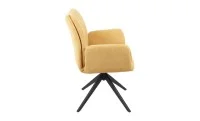 Set Masă Living Extensibilă CT163 Blat Ceramic Alb cu 4 Scaune Rotative KJC77 Galbene 4