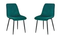 Set 2 Scaune Living Tapițate KJC176 Verzi