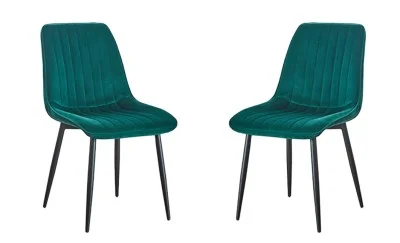 Set 2 Scaune Living Tapițate KJC176 Verzi