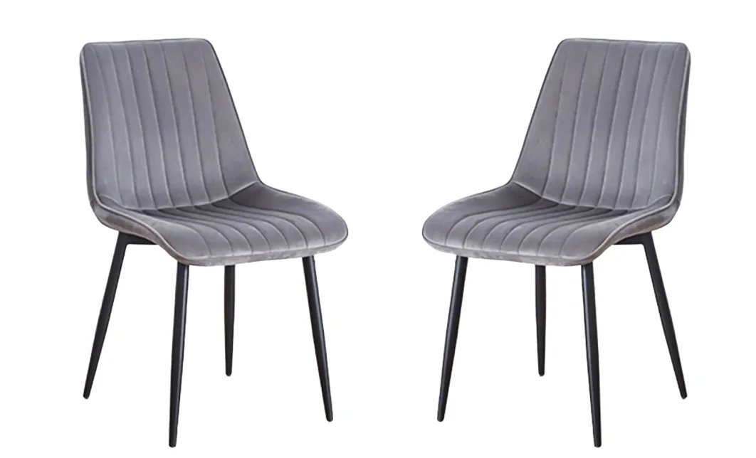 Set 2 Scaune Living Tapițate KJC176 Gri