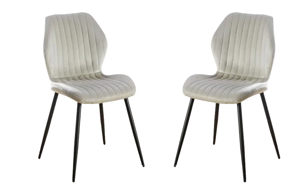 Set 2 Scaune Living Tapițate KJC104 Bej