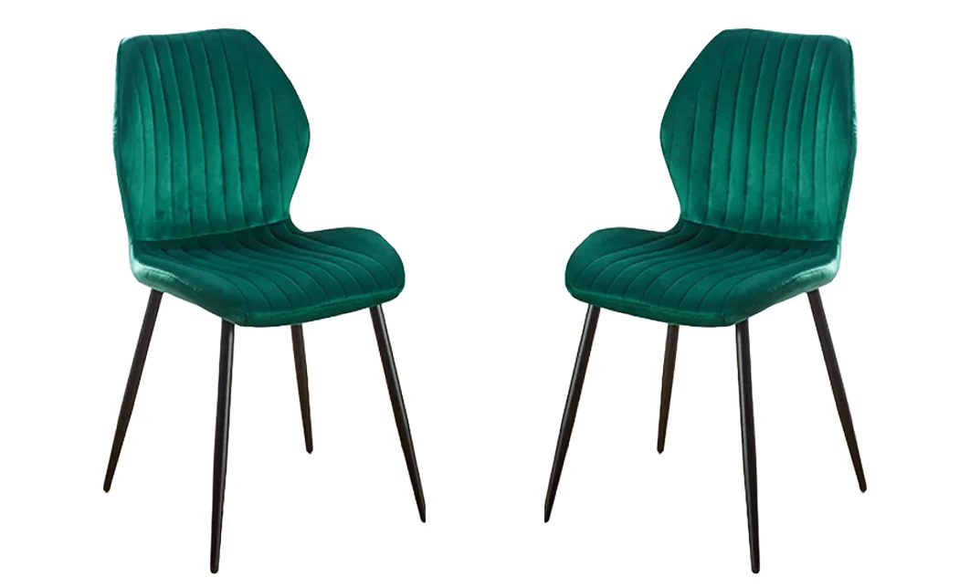 Set 2 Scaune Living Tapițate KJC104 Verzi