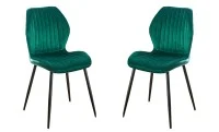 Set 2 Scaune Living Tapițate KJC104 Verzi