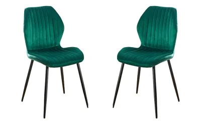 Set 2 Scaune Living Tapițate KJC104 Verzi