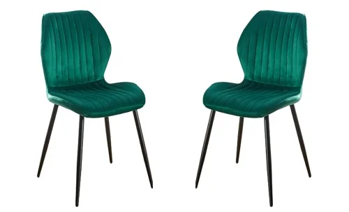 Set 2 Scaune Living Tapițate KJC104 Verzi