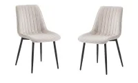 Set 2 Scaune Living Tapițate KJC176 Bej