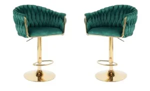 Set 2 Scaune de Bar KJC362 Verzi