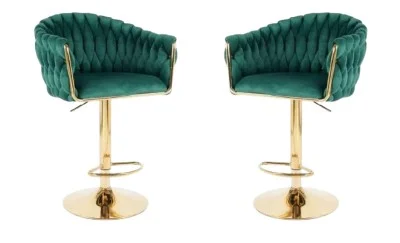 Set 2 Scaune de Bar KJC362 Verzi