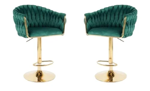 Set 2 Scaune de Bar KJC362 Verzi