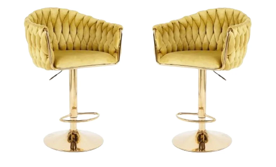 Set 2 Scaune de Bar KJC362 Galbene