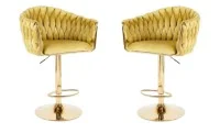 Set 2 Scaune de Bar KJC362 Galbene