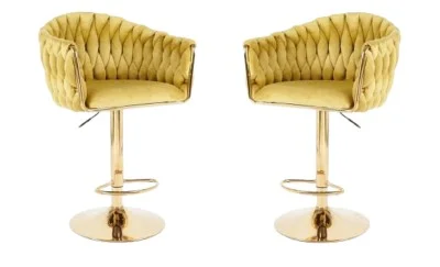 Set 2 Scaune de Bar KJC362 Galbene