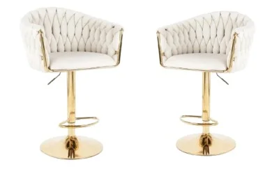 Set 2 Scaune de Bar KJC362 Bej