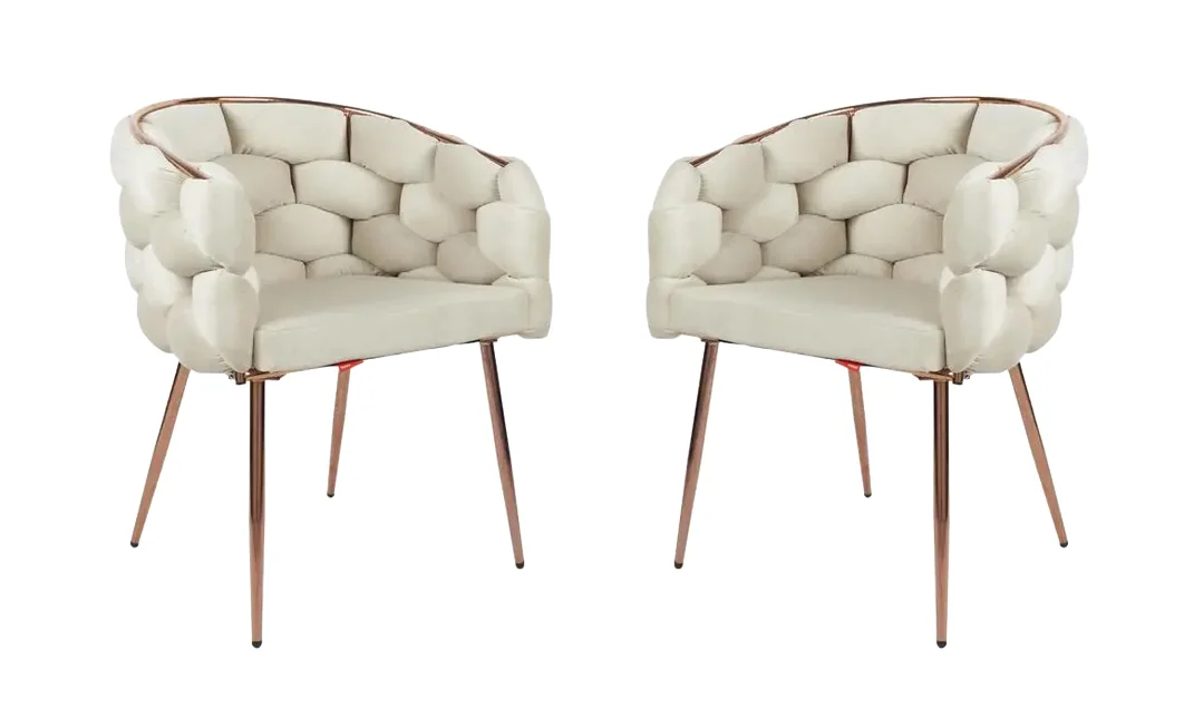 Set 2 scaune Living Tapițate KJC17 Bej