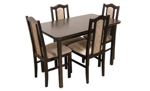 Set Masă Living Max 4 wenge cu 4 Scaune Boss II 18A