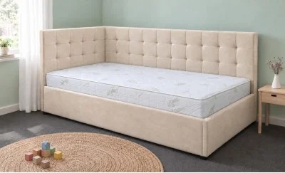 Pat Tapițat de Colț Claudia 90x200, Mexico 910, Bej Deschis