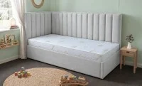 Pat Tapițat de Colț Klaus 90x200, Lemon 05, Gri Deschis