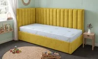 Pat Tapițat de Colț Klaus 90x200, Lemon 43, Galben Muștar