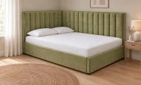 Pat Tapițat de Colț Klaus 160x200, Aragon 35, Verde Olive