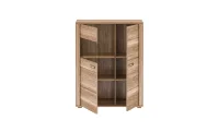 Vitrină Sales T23R, stejar artisan și grafit, cu ușă sticlă, 106x131x37cm 1